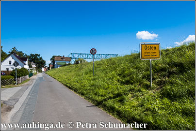 Schwebefähre von Osten an der Oste